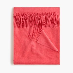 J.Crew Home 100% Cashmere Throw - Salmon